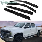 Fits 14-19 Gmc Sierra Chevy Silverado Crew Cab Window Visors Tape-on Acrylic 4PC New. Price: $30.99.