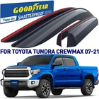 Rain Guards Vent Visors Shade For 2007-2021 Toyota Tundra Crewmax New. Price: $104.99.