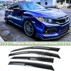 Fits 16-2021 Honda Civic Sedan Jdm Mugen Style Window Visor Rain Guard Deflector New. Price: $29.99.
