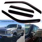 In-channel Mount Rain Guard Window Visor 99-16 Ford F250 Super Duty Crew Cab New. Price: $43.95.