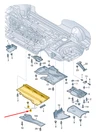 New Audi A4 Right Side Underbody Cover 8K9825208. Price: $194.60.