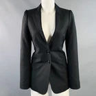 Burberry London Size 4 Black Virgin Wool Blend Slim Fit Jacket Blazer Pre-owned. Price: $443.00.