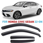 4PCS For Honda Civic Sedan 2022-2026 Channel Window Vent Visors Rain Guards New. Price: $41.99.