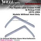 Wellvisors For Toyota Land Cruiser FJ40 75-84 Window In-channel Deflector New. Price: $74.99.