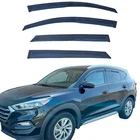 Window Visor Rain Guard Fits Hyundai Tucson 2016-2021 Tape-on Acrylic 4PC Black New. Price: $43.39.