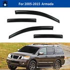 Fits 04-16 Nissan Armada Window Visors Rain Sun Guard Vent Pieces Set New. Price: $39.99.