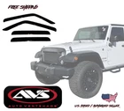 2007-2018 Jeep Wrangler Jk Avs Window Vent Visors Rain Dust Guard Deflector New. Price: $112.78.
