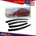 Window Visor Rain Guard For 2011-2016 Hyundai Elantra Sedan Smoke Tinted Tape On New. Price: $27.29.