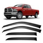 Window Visors Rain Guards For 2009-2018 Ram 1500 Crew Cab, Dark Smoke Tinted New. Price: $58.03.