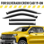 Rain Guards Vent Visors Shade For 19-26 Chevy Silverado Crew Cab Chrome Trim New. Price: $47.24.