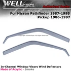 Wellvisors For Nissan Pickup Pathfinder 87-95 Window In-channel Deflector New. Price: $74.99.