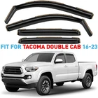 Rain Guards Vent Visors Shade For 2016-2023 Toyota Tacoma Double Cab New. Price: $62.99.
