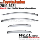 Wellvisors For Toyota Avalon 2019-2022 Window Deflector Guards Black Trim New. Price: $88.99.
