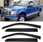 Window Rain Guards 2009-2014 Ford F150 Supercrew, Dark Smoke Tinted New. Price: $57.98.