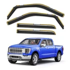 In-channel Rain Guards Fit Ford F150 2021-2026 Supercrew New. Price: $76.01.