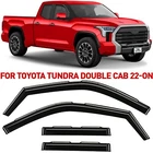 Rain Guards Vent Visors Shade For 2022-2026 Toyota Tundra Double Cab New. Price: $62.99.