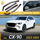 Fits 2023-2025 Mazda CX-90 In-channel Window Vent Visors Rain Guards Deflectors New. Price: $59.98.