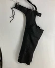 Street & Steel Black Leather Zip Snap Legs Belted Chaps Size Pre-owned. Price: $14.99.