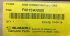 2020-2025 Subaru Outback Side Window Deflectors F001SAN000 Genuine Chrome 4 Set New. Price: $188.70.