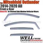 Wellvisors In-channel Window 4PCS For Mitsubishi Outlander 2014-2021 New. Price: $94.99.