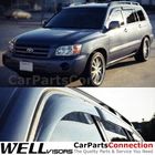 Wellvisors Window 2001-2007 For Toyota Highlander Side Deflectors New. Price: $83.99.