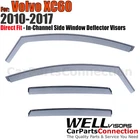 Wellvisors In-channel Window Deflectors 4PCS For 2010-2017 Volvo XC60 New. Price: $94.99.