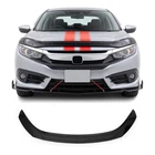 Front Bug Shield Hood Deflector Guard For Honda Civic 2016-2021 Black Smoke New. Price: $129.99.