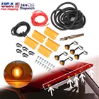 (5) Amber Visor Cab Moon Sun Lenses & Led Lights Wiring Harness Upgraded New. Price: $85.99.