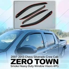 For 2007 - 2013 Chevy Silverado Crew Cab Zero Town Smoke Window Visors 4PC Set New. Price: $29.00.