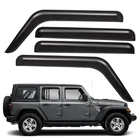Fits 18-25 Jeep Wrangler Jl Unlimited Tape-on Window Visor Deflectors New. Price: $43.93.