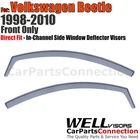 Wellvisors In-channel Window Guards 2PCS For Volkswagen Beetle 1998-2010 New. Price: $74.99.