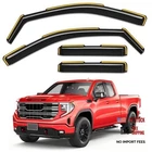 In-channel Window Rain Guards Fit For 2019-2026 SILVERADO1500 Double Cab New. Price: $76.25.