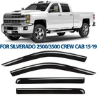 Rain Guards Vent Visors Shade For 2015-2019 Chevy Silverado 2500/3500 Crew Cab New. Price: $68.24.