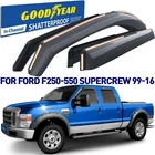 Rain Guards Vent Visors Shade 1999-2016 Ford F-250 Supercrew In-channel New. Price: $104.99.