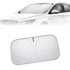 Flygun Pc Car Foldable Windshield Sunshade, 55.11" X 27.55", Silver New. Price: $16.89.