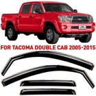 Rain Guards Vent Visors Shade For 2005-2015 Toyota Tacoma Double Cab New. Price: $62.99.