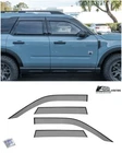 Eos Visors 21-UP Ford Bronco Sport Tape-on Side Vent Window Rain Guards Trim New. Price: $19.99.