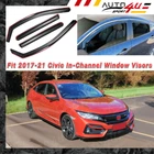For Honda Civic 17-21 Hatchback In-channel Window Visor Sun Rain Shade Deflector New. Price: $49.89.