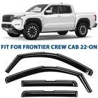 Rain Guards Vent Visors Shade For 2022-2026 Nissan Frontier Crew Cab New. Price: $73.49.
