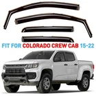 Rain Guards Vent Visors Shade For 2015-2022 Chevy Colorado Crew Cab New. Price: $62.99.