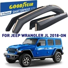 Rain Guards Vent Visors Shade For 18-26 Jeep Wrangler Jl Shatterproof New. Price: $104.99.