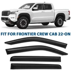 For Nissan Frontier Crew Cab 2022-2024 Window Vent Visors Rain Guards Deflectors New. Price: $28.29.