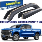 Rain Guards Vent Visors Shade For 2019-2026 Chevy Silverado 1500 Crew Cab New. Price: $103.94.