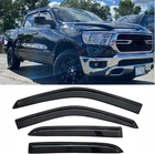 Tape-on Side Car Window Visor Rain 2009-2018 Ram Crew Cab, Dark Smoke Tint New. Price: $91.98.