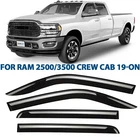 Side Window Deflectors Rain Guards For 2019-2026 Dodge Ram 2500/3500 Crew Cab New. Price: $64.34.
