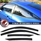 Fits 16-20 Honda Civic Coupe Mugen Style Window Visors Rain Deflectors Tape-on New. Price: $79.99.