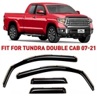 Rain Guards Vent Visors Shade 2007-2021 Toyota Tundra Double Cab In-channel New. Price: $62.99.