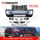 2016 2017 Ford Explorer Front Bumper Cover Upper Lower Grille Fog Light Set New. Price: $599.98.