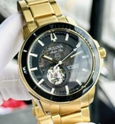 Bulova 97A174 Gold Tone Men's Marine Star Automatic Black Dial Watch New. Price: $330.00.