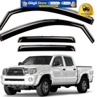 Smoke Tinted Window Deflectors Compatible With Tacoma Double Cab 05-15 New. Price: $102.54.
